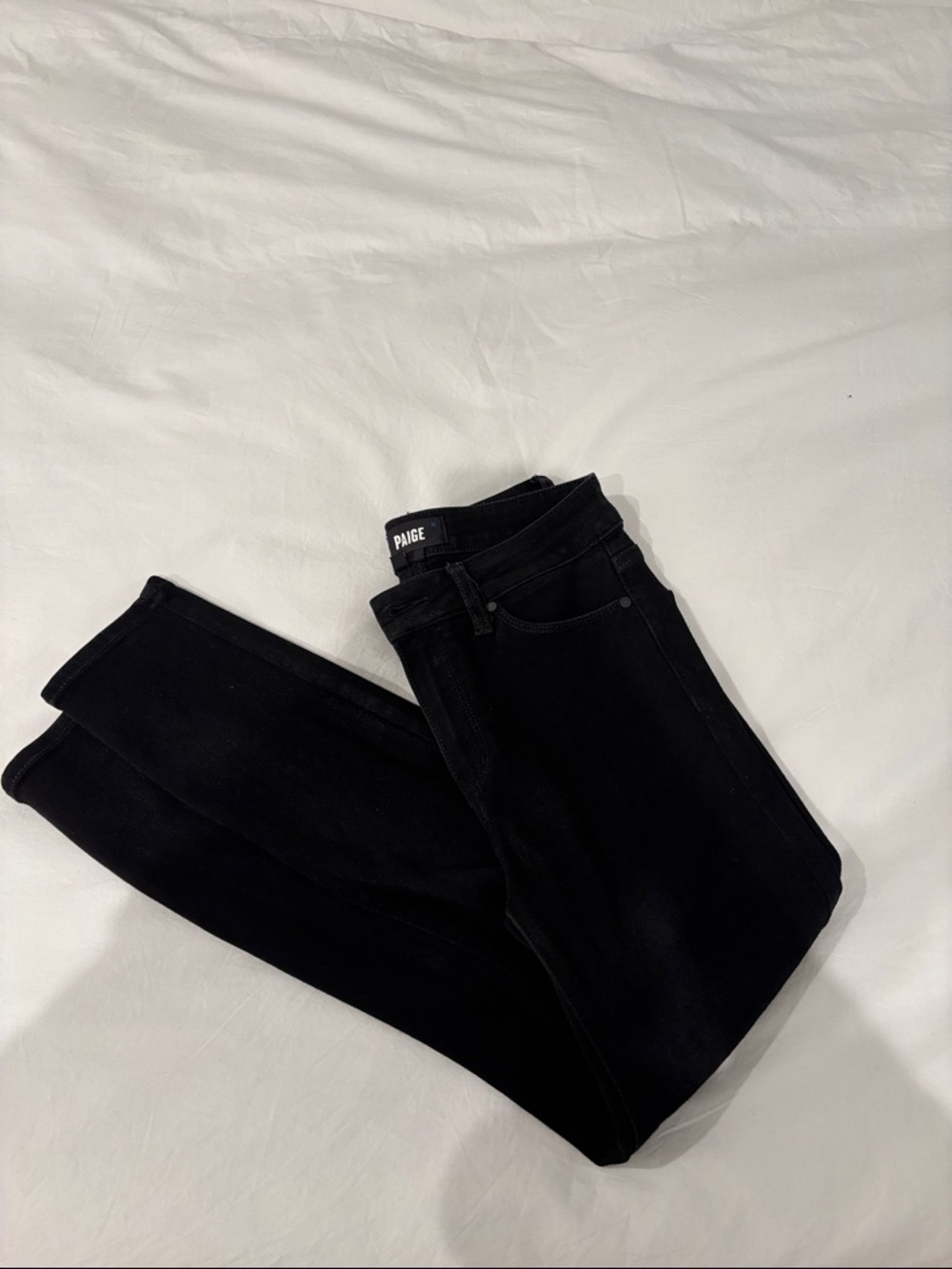 PAIGE Black Skinny Jeans - Sleek High-Rise Fit